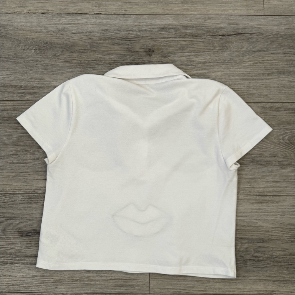 Alice + Olivia Marsha Stace Cropped Face Polo Size Large - Picture 9 of 10